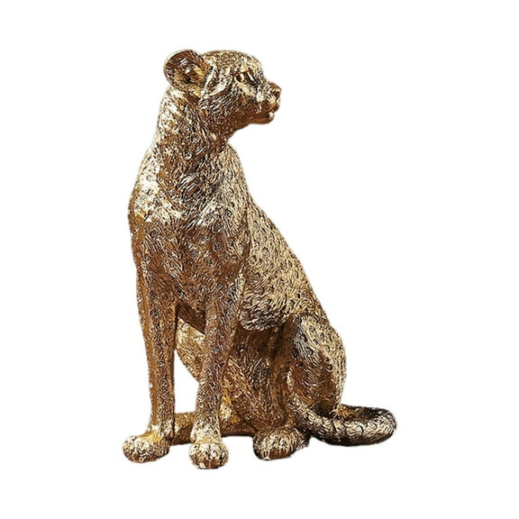 Resin Leopard Statues Home Decorations Animals Sculptures Garden Decor