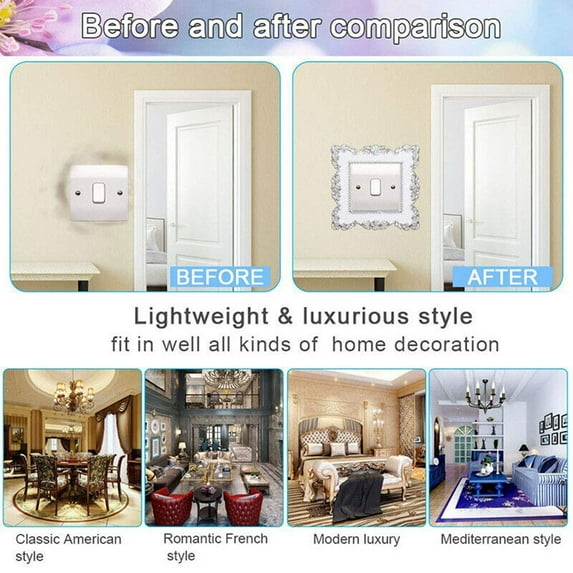 Resin Light Switch Surround Socket Finger Plate Panel Covers Ele Home Decor