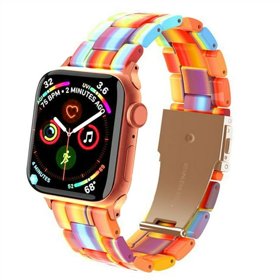Resin Lightweight Replacement Band for Apple Watch 40mm 44mm 38mm 42mm 41mm 45mm Series SE 7 6 5 4 3 2 1 iWatch band Wristband Bracelet Strap for Women Men
