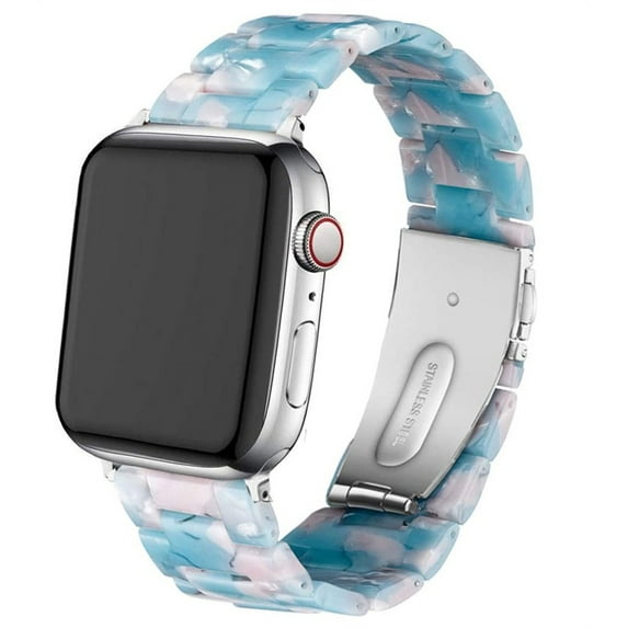 Resin Lightweight Replacement Band for Apple Watch 40mm 44mm 38mm 42mm 41mm 45mm Series SE 7 6 5 4 3 2 1 iWatch band Wristband Bracelet Strap for Women Men