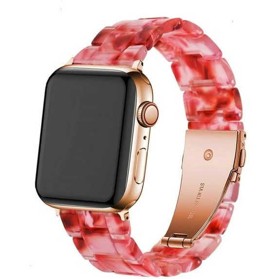 Resin Lightweight Replacement Band for Apple Watch 40mm 44mm 38mm 42mm 41mm 45mm Series SE 7 6 5 4 3 2 1 iWatch band Wristband Bracelet Strap for Women Men