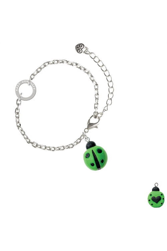 Resin Lime Green Ladybug Love Bug - Keep Her Safe Ring Zoe Bracelet