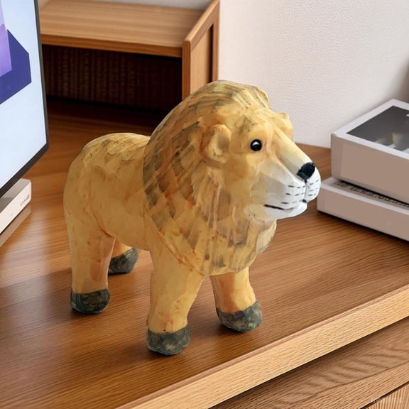 Resin Lion Model Statue Desktop Decoration for Home Office Decor Decorative