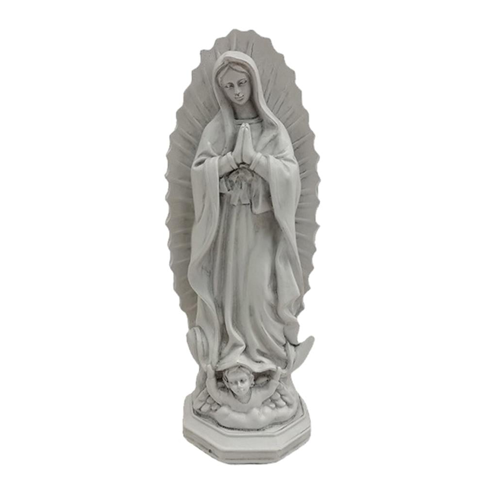Resin Mary Statue Blessed Mother Sculpture Collection Handmade