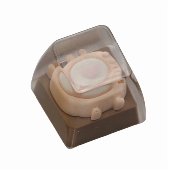 Resin Mechanical Keyboard Keycaps Cartoon Style Optional Design Transparent Protective Shell Cute Artisan Key Tops