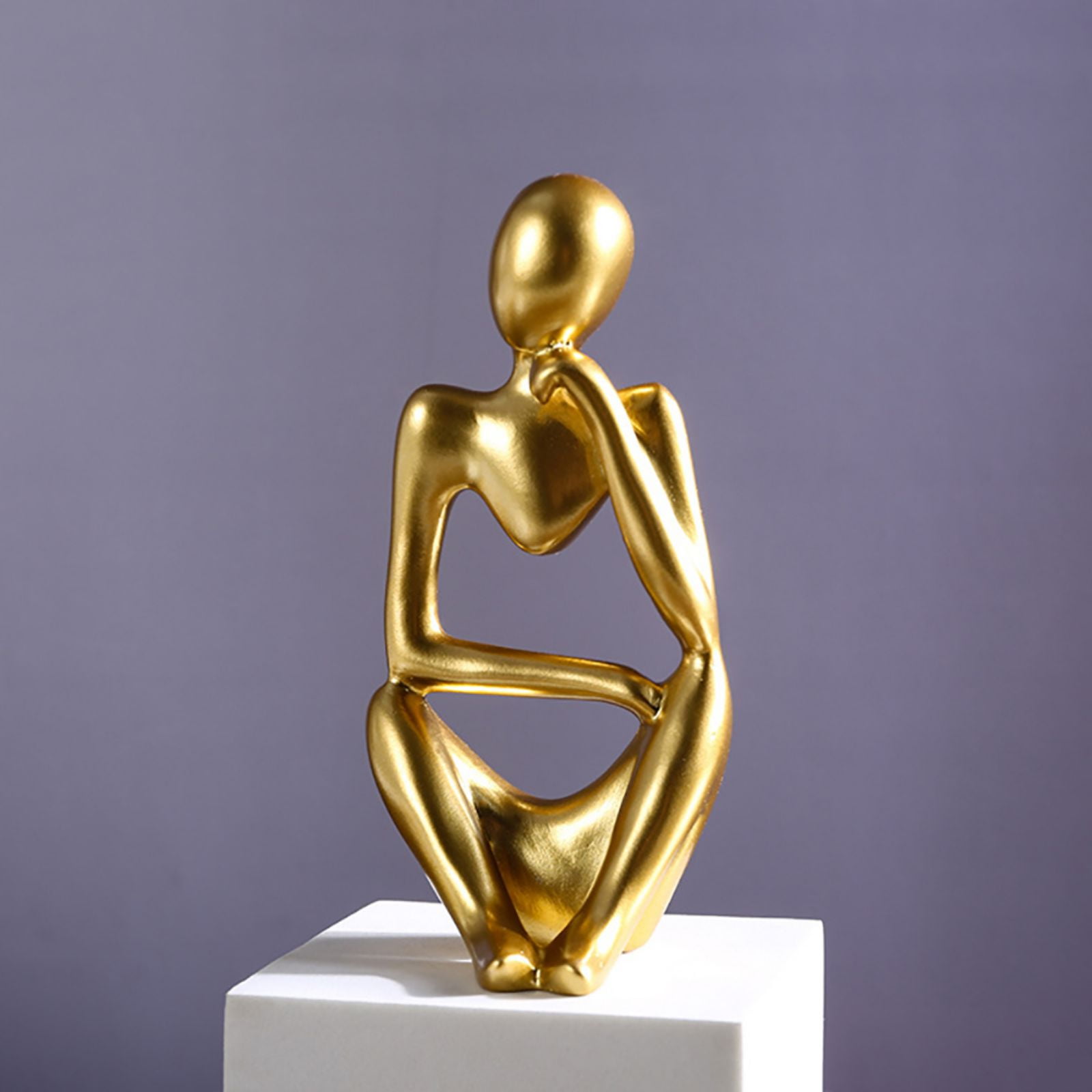 Decorative Objects Figurines Nordic Creative Silence Is Gold Statue Resin Thinker Sculpture Figurine Vintage Home Office Decoration Modern Art Resin Decor 230614 From 9,39 € | DHgate