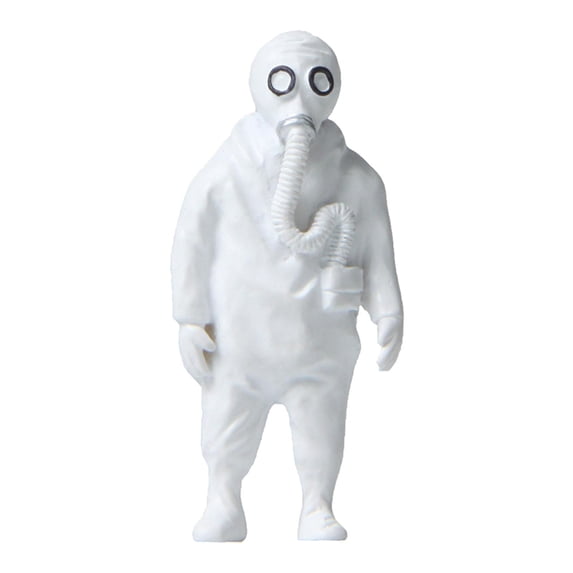 Resin Miniature People Figures Painted kids children for Scenery Street Road Architecture Model Decoration , worker white lab worker
