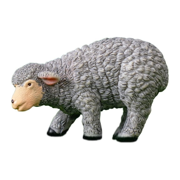 Resin Miniature Sheep Figures - Decorative Animal Sculptures for Home Displays