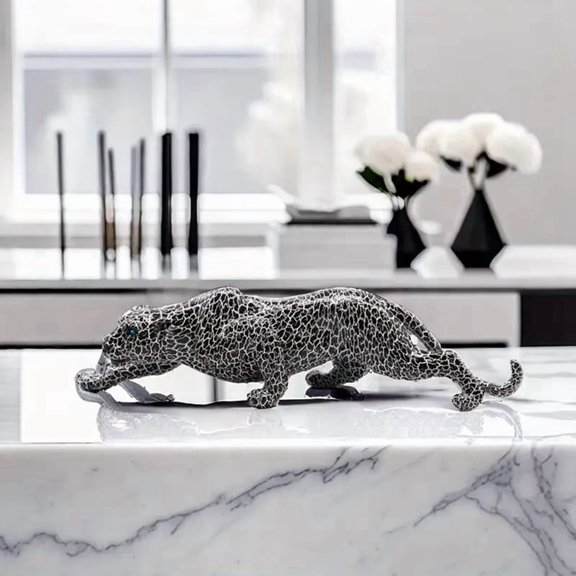 Resin Modern Leopard Decorative Sculpture Statue Home Bar Living Room Study Room Decoration Gift