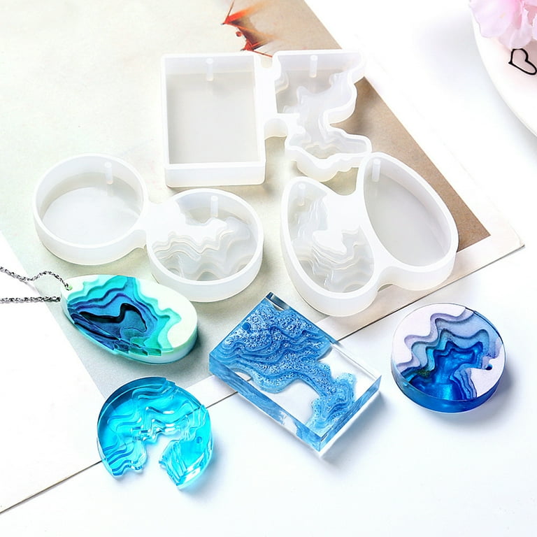 Resin Molds 3Pcs Silicone Resin Casting Molds and Tools Kit for Jewelry Resin Craft Making Silicone Round Teardrop Mould Resin Casting Jewelry Making DIY Terrace Mold Walmart