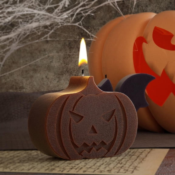 Resin Molds, Halloween Molds Silicone, Molds for Making, Silicone Baking Molds, Non-Stick Safe Mold for Jack-O-Lantern Scented Plaster, Scented Wax Melt, Homemade Halloween Candy,