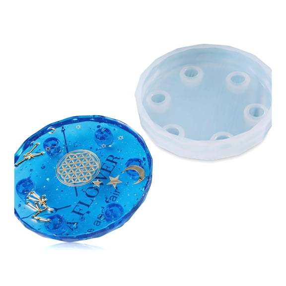 Aemutady New Mini Resin Table Mold Silicone Mold Epoxy Mold Exhibition Table Mold DIY Crafting Tools(Molds Only)