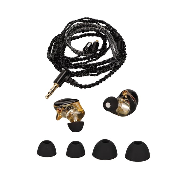 Resin Monitor Earphones Pure Copper Graphene Unit Wired Headphone with MMCX Connection Cable for Singer Drummer Musician