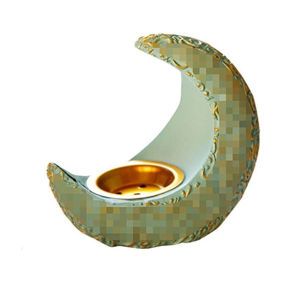 Resin Moon Shape Aromatherapy Burner Modern Minimalist Desktop Ornament for Home Relaxation Decor