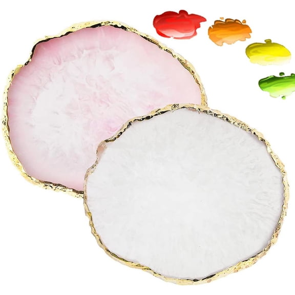 Resin Nail Art Palette, Nail Painting Mixed Color Palette, Gilded Edge Nail Gel Color Makeup Display Board Pallet