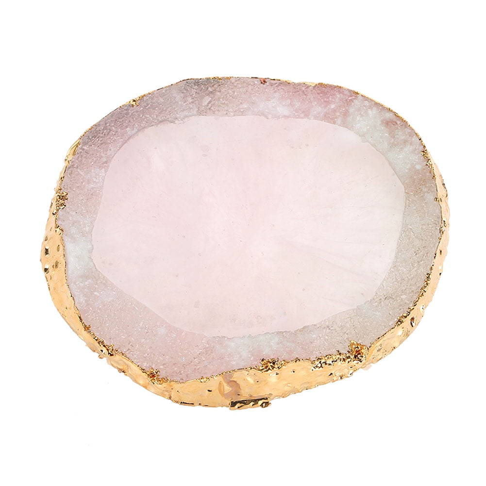 Resin Nail Art Palette Paint Drawing Color Dish Golden Edge Manicure
