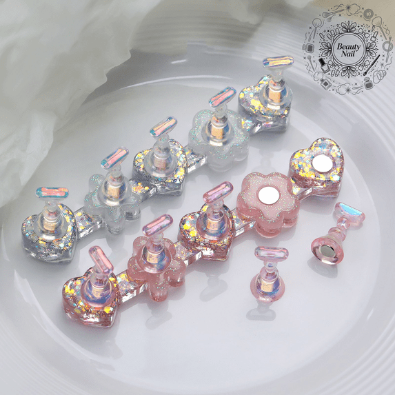 Resin Nail Tip Holder Stand, Reusable Manicure Display Support Tool, Portable Nail Art Training Bracket for False Nail Making, DIY Nail Decoration Supplies for Home Salon Use