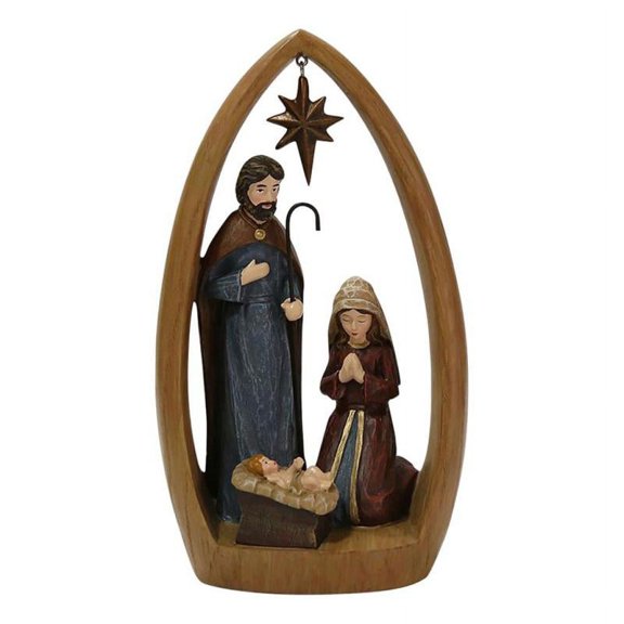 Resin Nativity Figurine Set, Christmas Statue and Sculptures Collection Figurines Ornaments for Housewarming Gifts,