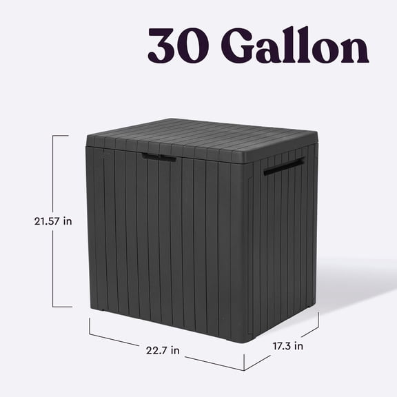 Resin Outdoor Storage Box and Patio Furniture Side Table for Pool and Garden Accessories