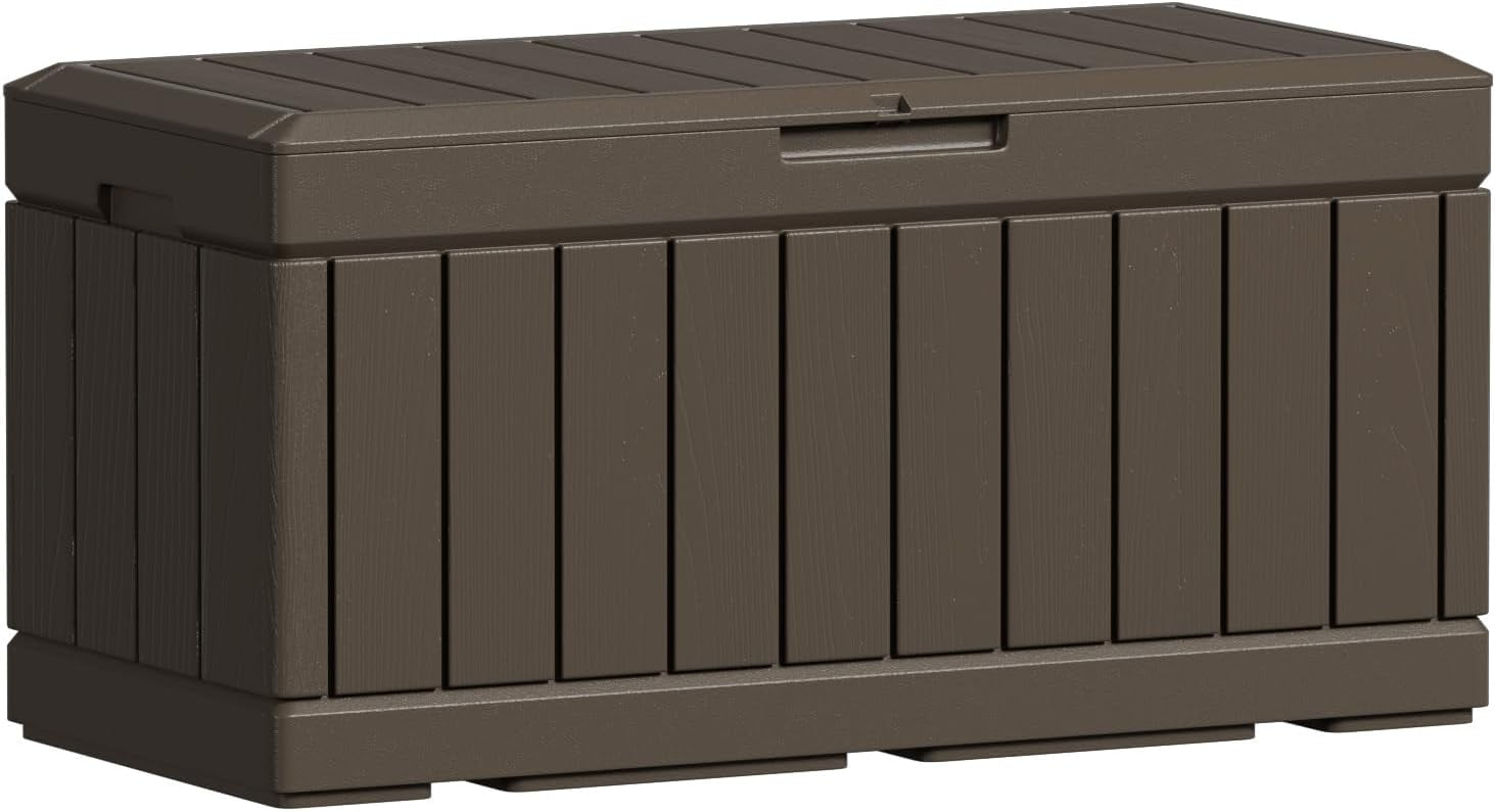 Resin Outdoor Storage Deck Box (82 Gal), Deck Organization for Home