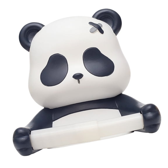 Resin Panda Toilet Paper Holder Toilet Roll Dispenser Bathroom Accessories for Kids Bathroom Wall decors Easy to Install