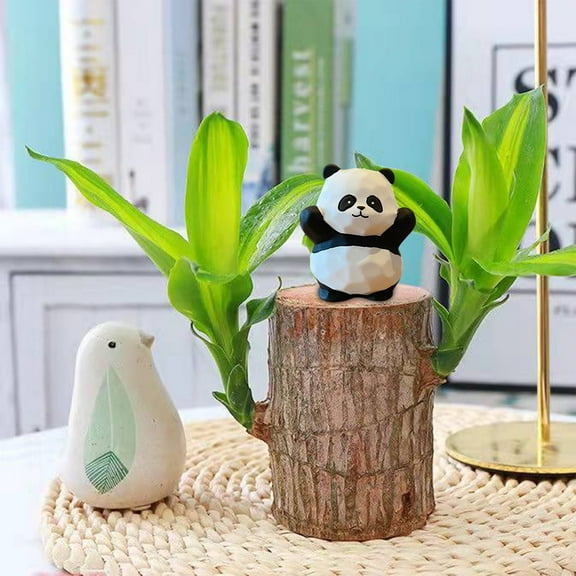 Resin Pandas Ornament Home Desktop Decorations Ornaments Brazilians Wood Accessories Sculpture