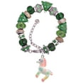 thumbnail image 1 of Resin Pastel Paint Pony Green Christmas Bead Bracelet, 1 of 4