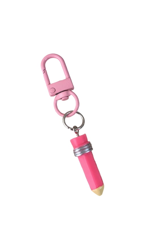 Resin Pencil Keychain Charm Stylish Backpack Decoration For Birthday Accessory