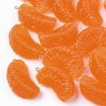 thumbnail image 1 of Resin Pendants with Platinum Tone Iron Findings Imitation Food Orange Coral 41-43x23-24x17-18mm Hole: 2mm, 1 of 2