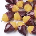 thumbnail image 1 of Resin Pendants with Platinum Tone Iron Findings Imitation Food Sweet Potato Dark Red 41~42x23x19.5mm Hole: 2mm, 1 of 2