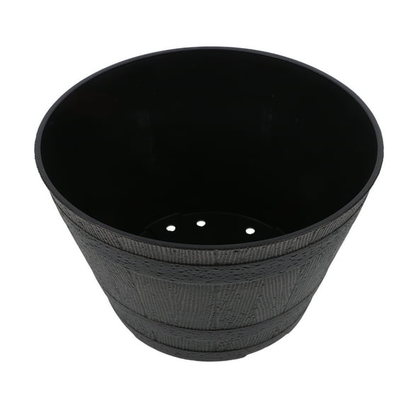 Amosfun Decorative Plastic Bonsai Flower Pot for Outdoor Gardening Dark Brown Planter