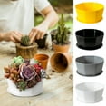 thumbnail image 1 of Resin Plastic Flower Pot Planter with Base Support, Thickened Lightweight Imitation Ceramic Indoor Outdoor for Balcony Patio Windowsill (8 in), 1 of 5