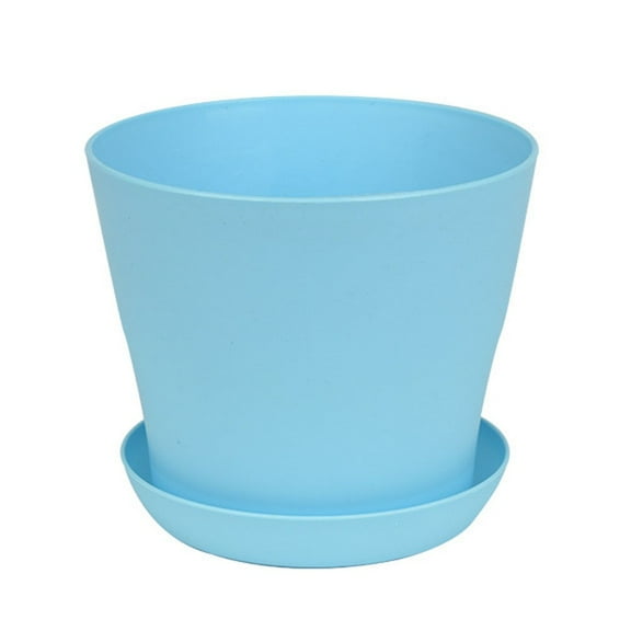 Resin Plastic Flower Pot with tray Green potted plants Plant Pots