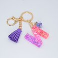 thumbnail image 1 of Resin Purple Epoxy English Keychain, 1 of 29