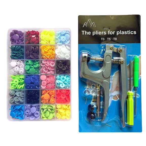 Resin Push-Buttons In Mixed Colors Come With Tool Set