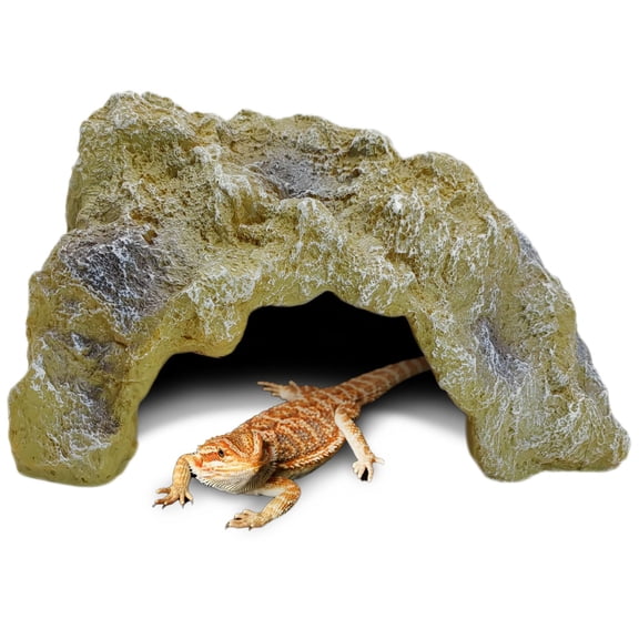 Resin Reptile Terrarium Cave Habitat Decor for Bearded Dragons, Snakes, Geckos, Frogs