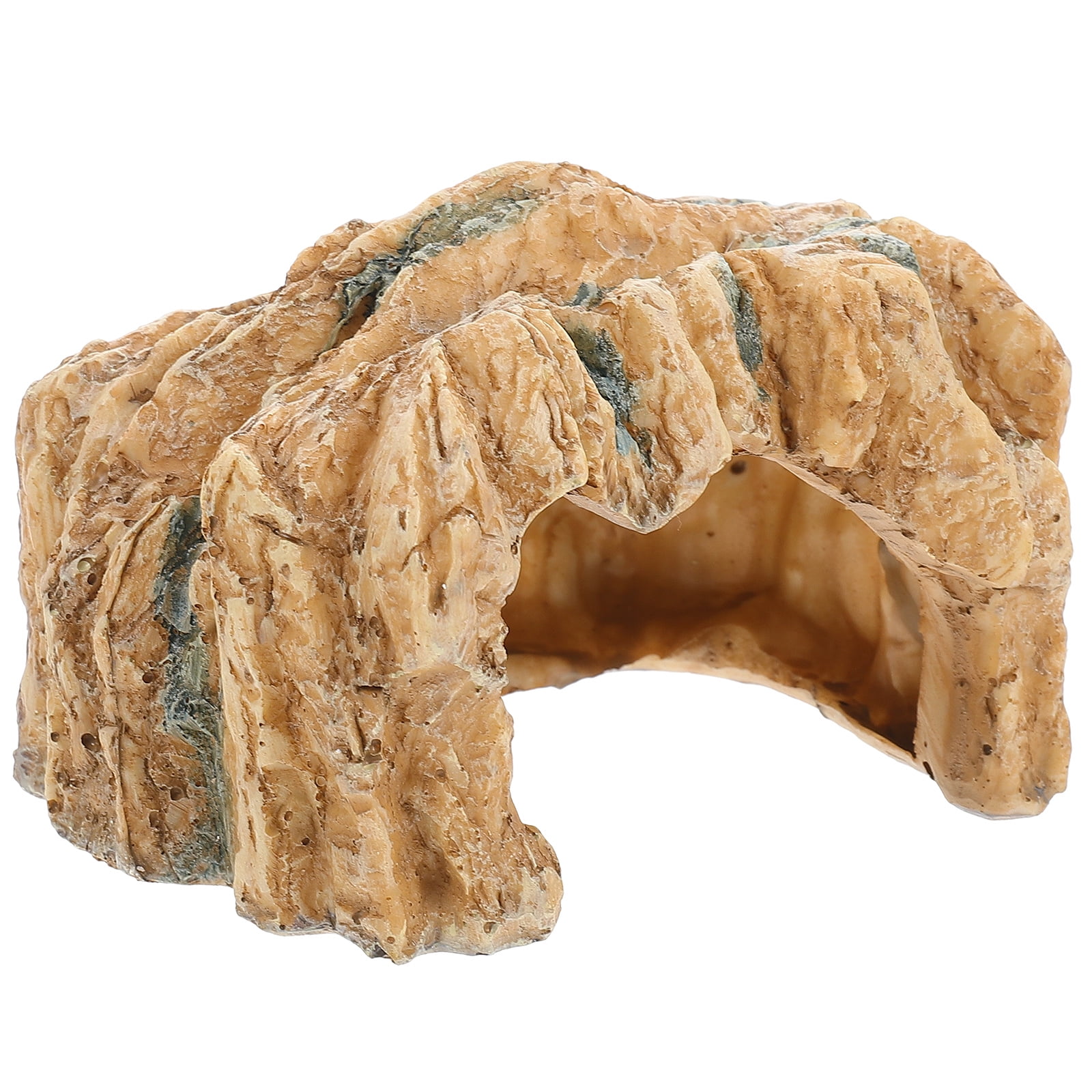 Resin Reptile Turtle Cave Bearded Dragon Miniature Glass Animals Artificial to Climb Fish Tank