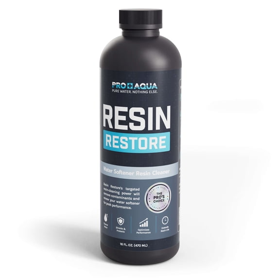 Resin Restore Water Softener Cleaner  Pro+Aqua Formula Restores Softening Power, Deep Cleans Resin Beads, 16oz  Safe for Salt-Based Water Softeners  Easy to Use