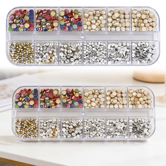 Resin Rhinestone Craft Kit Colorful DIY Flatback Gems for Tumblers Nails Phone Case Craft Decoration Jewelry Making Accessories,1 Box,I