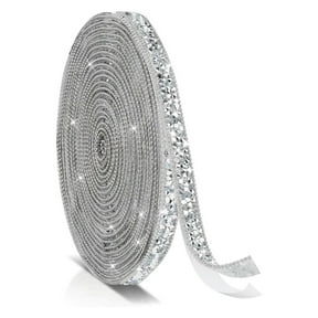 4Rolls Crystal Rhinestone Ribbon Shiny Rhinestone Ribbon Resin Diamond ...