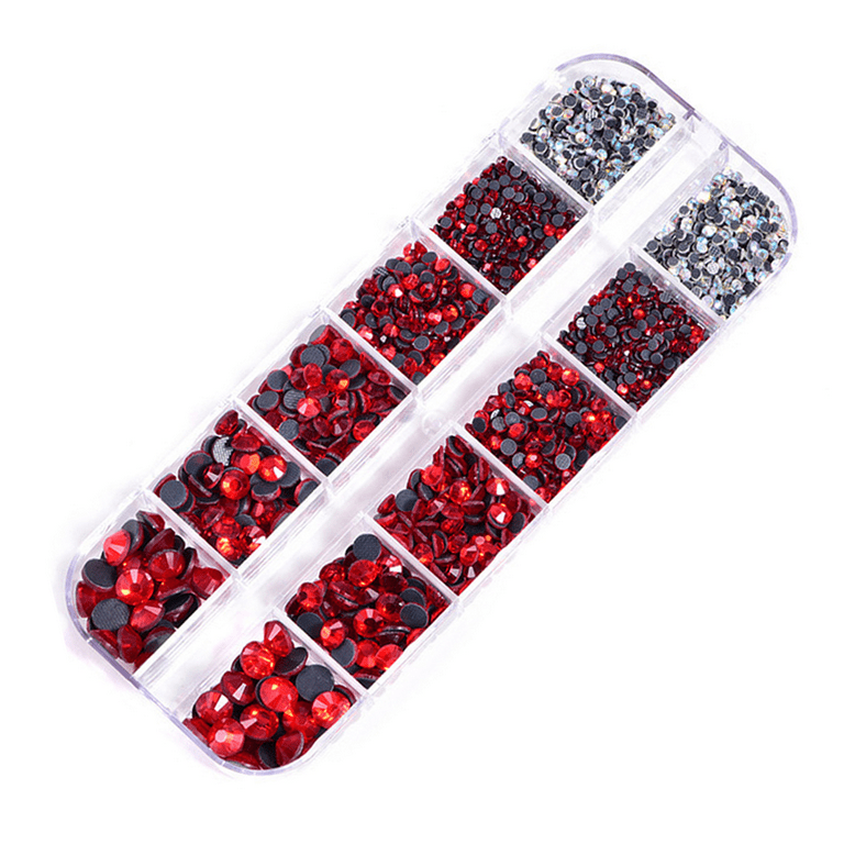 Resin Rhinestones AB Jelly Color Rhinestones Flatback Round Beads Nail  Crystals Gems for Nail Art, Tumblers, Bottles, Makeup, Clothes, Shoes, DIY  Crafts Supplies - light red 