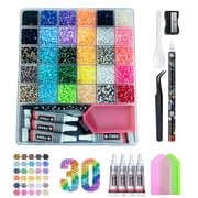 Resin Rhinestones Bedazzling Kit   40,000/32,000 Colorful Flatback Gems, Bedazzler Kit for Craft Clothes, Mugs, Shoes, Fabric, Nail Art