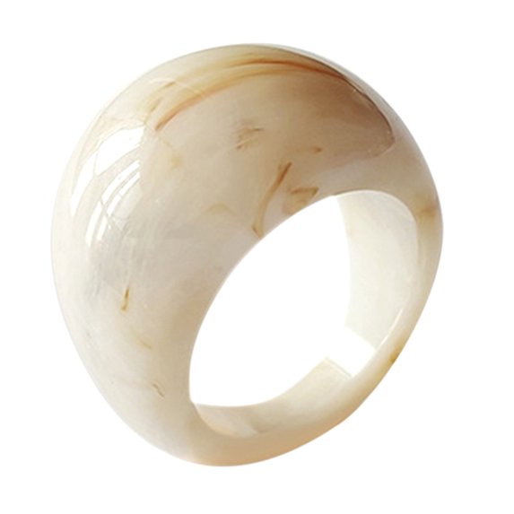 Resin Ring, Acrylic Ring, Decorative All Match Plastic Ring for Woman Man