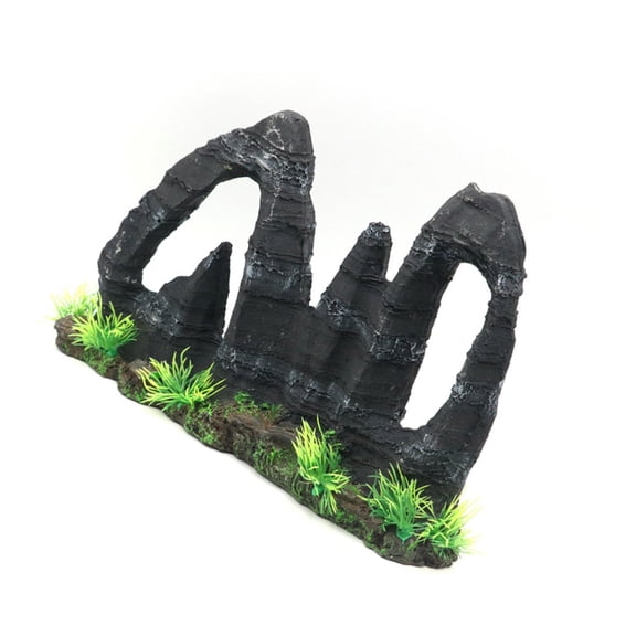 Resin Rockery for Fishtanks Decoration Natural Lookings Rock Mountain Figurine for Various Aquariums Landscaping Ornamen