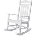 thumbnail image 1 of Resin Rocking Chair Plastic Outdoor Indoor Patio Rocker Chair High Back All Weather Rocker for Patio Backyard Porch Garden (White), 1 of 7