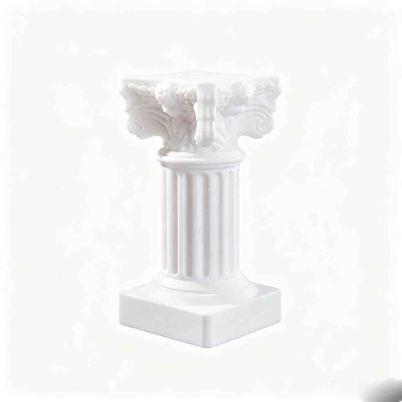 Resin Roman Column Candle Holder And Display Pedestal For Tabletop And Photography Props, Large