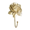 thumbnail image 1 of Resin Rose Flower Wall Hook, Aesthetic Decorative Hanging Hook for Bathroom Kitchen Office, Hold Towels, Keys, Bags, Robes and Hats, Vintage Flower Shaped Metal Wall Hook, 1 Pack,Gold, 1 of 9