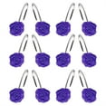 thumbnail image 1 of Resin Rose Shower Curtain Hooks - Decorative Rings with Functional Hardware for Bathroom Decor, 1 of 6
