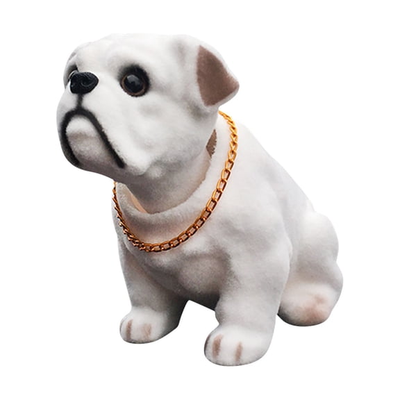 Resin Shaking Head Dog Car Decor, Cute Dashboard Ornament with Spring Head, Fun Interior Decoration for Central Console