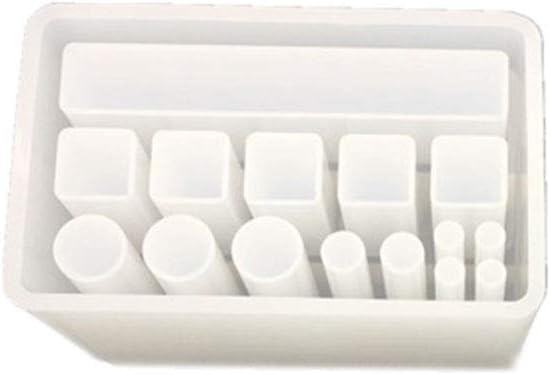 Resin Silicone Molds, DIY Handmade Crystal Rectangular Lattice Lipstick ...